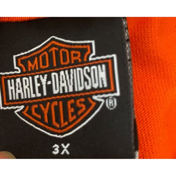 Harley-Davidson Brighton MI Spark Plugs Orange T-Shirt 3X - Picture 5 of 10